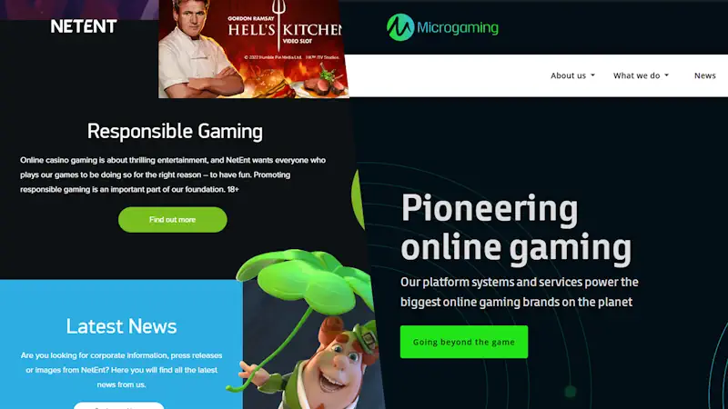 Providers NetEnt and Microgaming Screenshot
